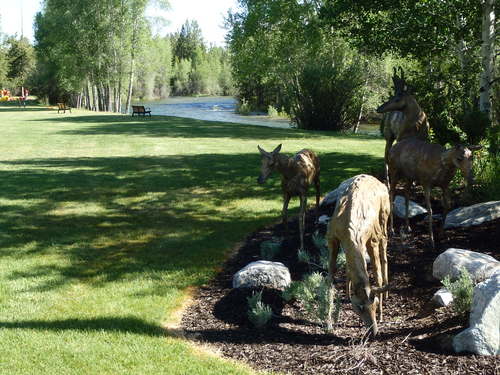 GDMBR: Pine Creek in the background and the subject of the posting in the left side image.